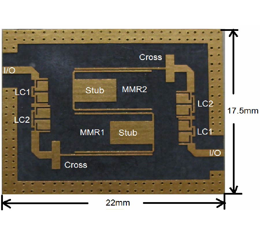 A COMPACT MULTIMODE BANDPASS FILTER WITH EXTENDED STOPBAND BANDWIDTH
