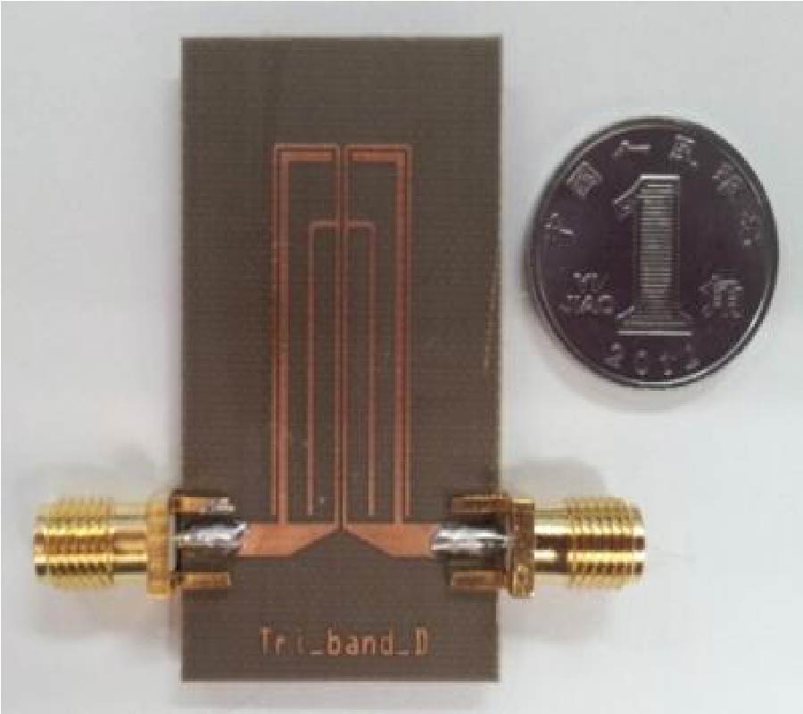 A COMPACT TRI-BAND PASSBAND FILTER BASED ON THREE EMBEDDED BENDING STUB RESONATORS