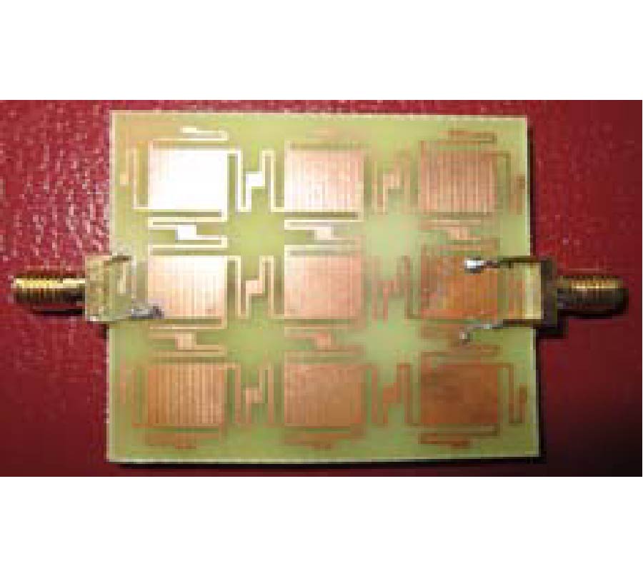 COMPACT EBG STRUCTURE FOR ALLEVIATING MUTUAL COUPLING BETWEEN PATCH ANTENNA ARRAY ELEMENTS