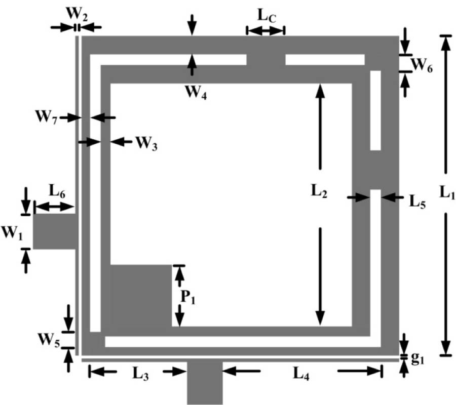 COMPACT DUAL-MODE DOUBLE SQUARE-LOOP RESONATORS FOR WLAN AND WIMAX TRI-BAND FILTER DESIGN