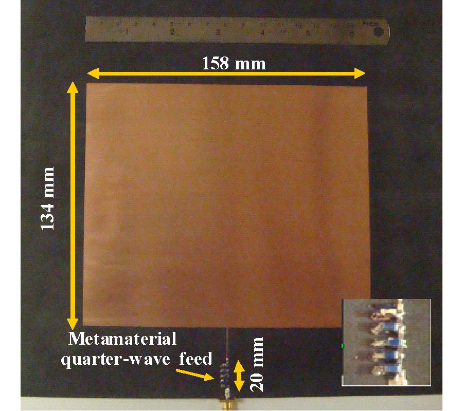 A HARMONIC-SUPPRESSED MICROSTRIP ANTENNA USING A METAMATERIAL-INSPIRED COMPACT SHUNT-CAPACITOR LOADED FEEDLINE
