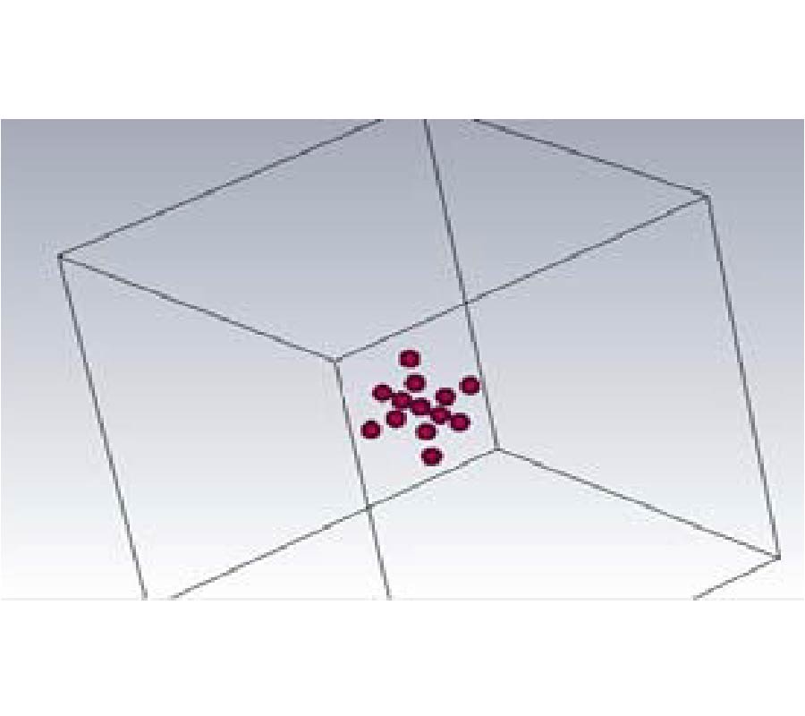 MOTION OF SMALL SPHERICAL PARTICLES IN AN ARBITRARY ORIENTED CLUSTER DUE TO THE MICROWAVE PROPAGATION