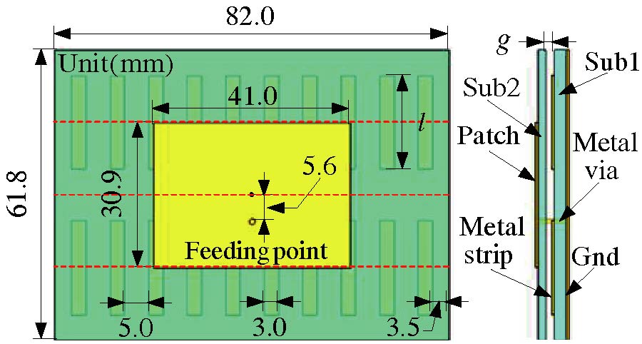 Research on a New Miniaturization Method of Patch Antenna Based on Metal Strip